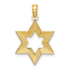 14k Textured Star of David Pendant