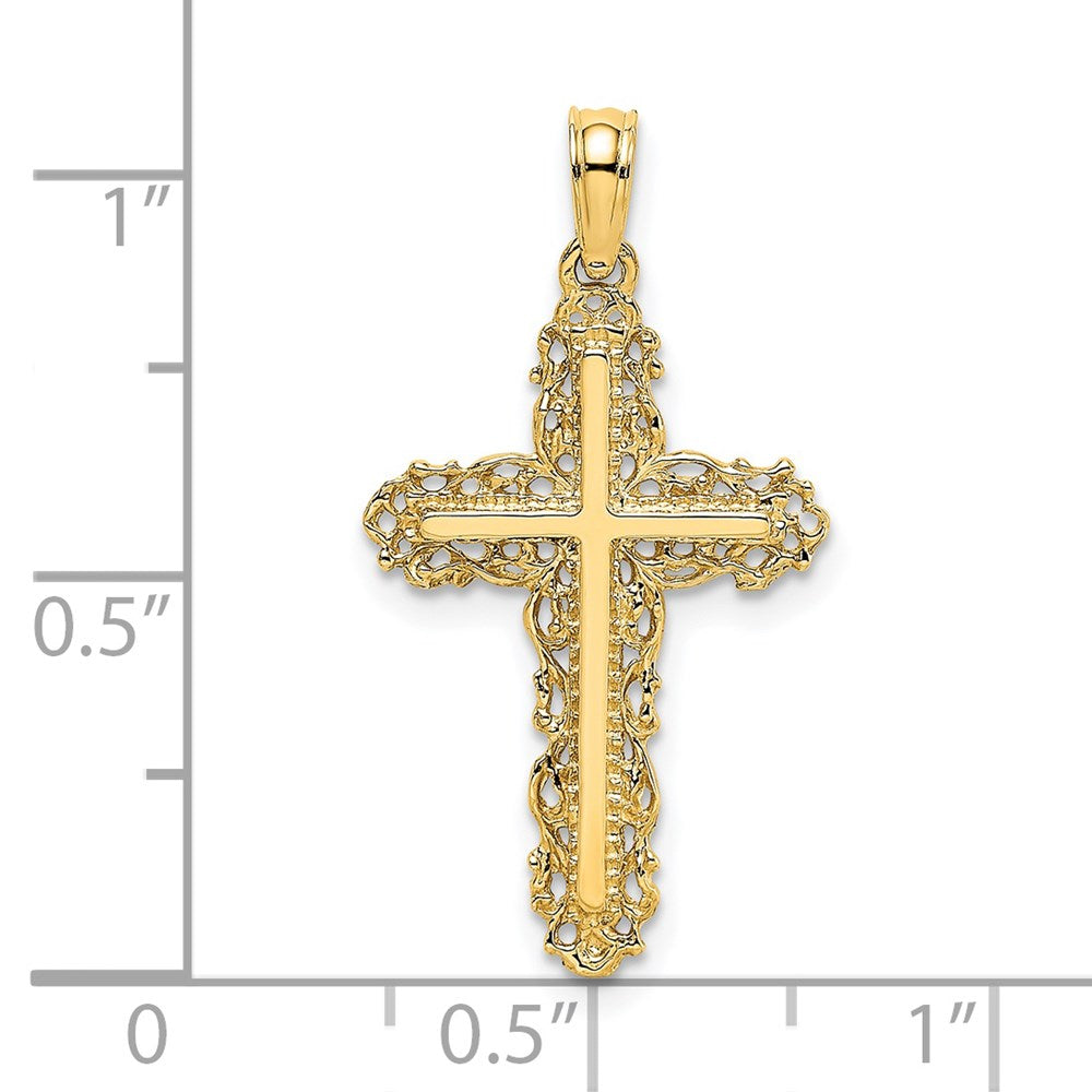 Gold Filigree Cross Pendant