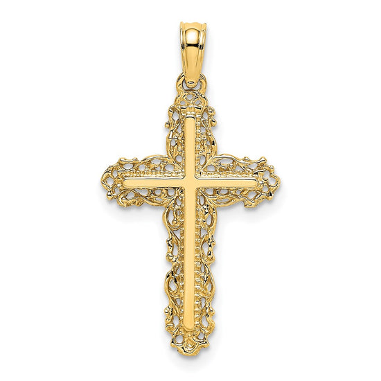 Gold Filigree Cross Pendant