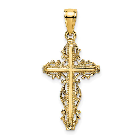 Gold Filigree Cross Pendant