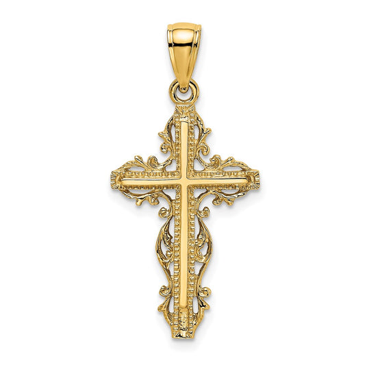 Gold Filigree Cross Pendant
