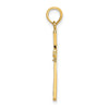 14K Polished with -X- Center Cross Charm