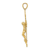 14K Textured Crucifix Charm