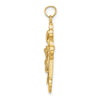 14K Crucifix with Budded Tips Charm
