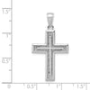 14K White Gold Cross Charm