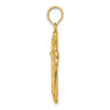 14K Cross with Heart Shaped Ends Charm