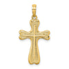 14K Cross with Heart Shaped Ends Charm