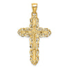 14K Cross with Lace Trim Charm