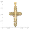 14K Cross with Lace Trim Charm