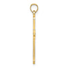 14K Polished and Cut-Out Cross Charm