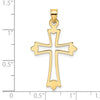 14K Polished and Cut-Out Cross Charm