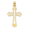 14K Polished and Cut-Out Cross Charm