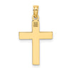 14K Diamond-cut Block Cross  Charm