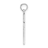 14K White Gold Diamond-cut Block Cross  Charm