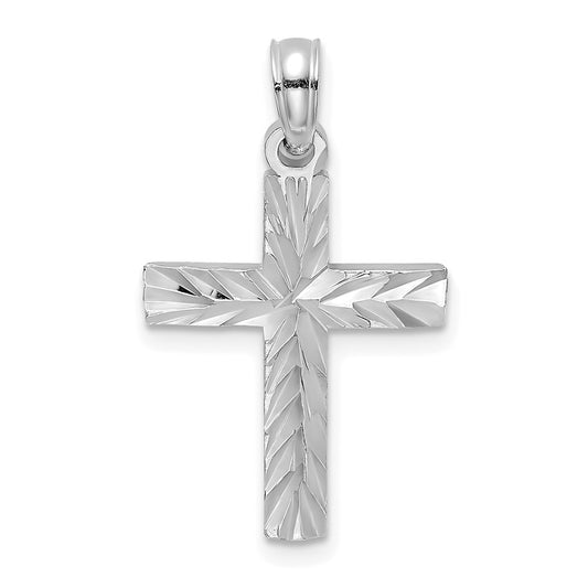 Gold Diamond-cut Cross Pendant