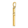 Gold Beveled Latin Cross Pendant