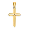 Gold Beveled Latin Cross Pendant