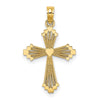 Gold Heart Cross Pendant