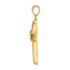 14K Polished -X- Center Cross Charm