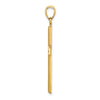 14K Polished Beaded Cross Charm