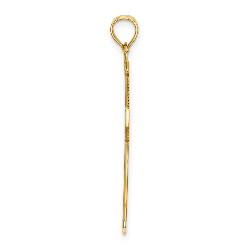14K Arrow Tip Cross with Cross Accents Charm