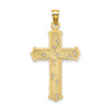 14K Arrow Tip Cross with Cross Accents Charm