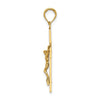 14K Cut-Out Heart with I LOVE JESUS on Reverse Crucifix Charm