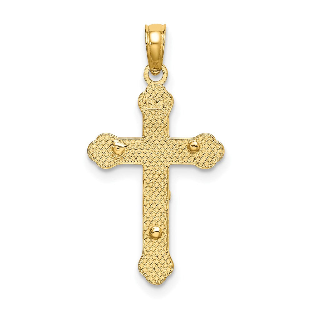 14K Inri Crucifix with Scroll Tips Charm