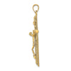 14K Textured Crucifix Charm