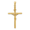 14K Textured Crucifix Charm