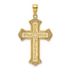 14K 2-D Filigree Center Block Cross Charm