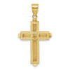 14k Beveled Cross Pendant