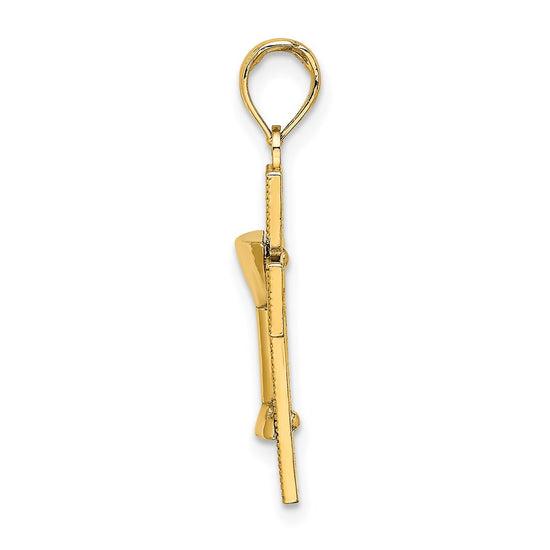 Gold Cross and Cup Pendant