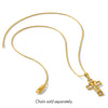 Gold Cross and Cup Pendant
