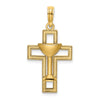 Gold Cross and Cup Pendant