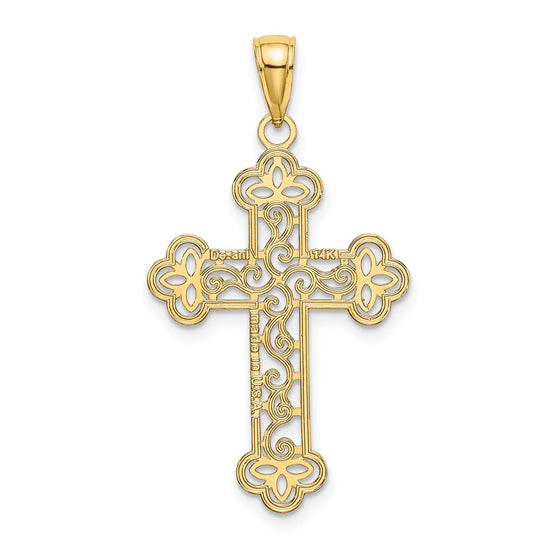 Gold Filigree Cross Pendant