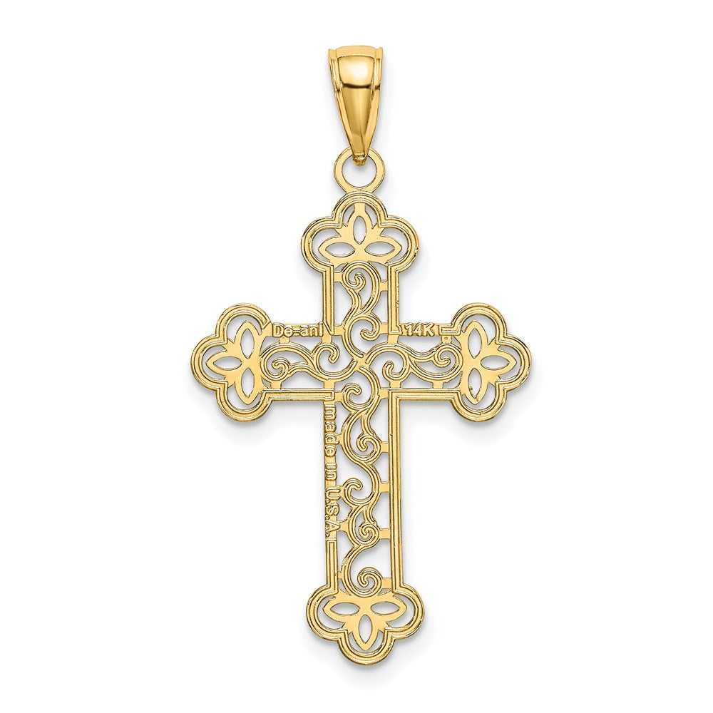 Gold Filigree Cross Pendant