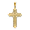 14K Lace Border Cross Charm
