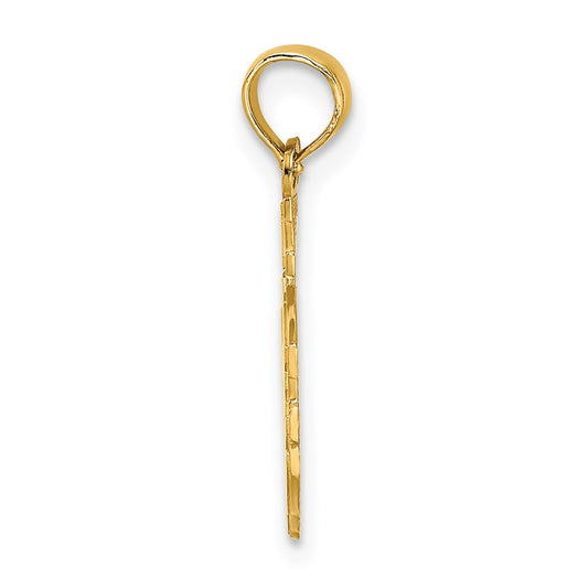 14K I LOVE JESUS with Crosses Charm
