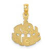 14K I LOVE JESUS with Crosses Charm
