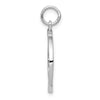 14k White Gold Solid Polished NEW YORK Skyline Charm