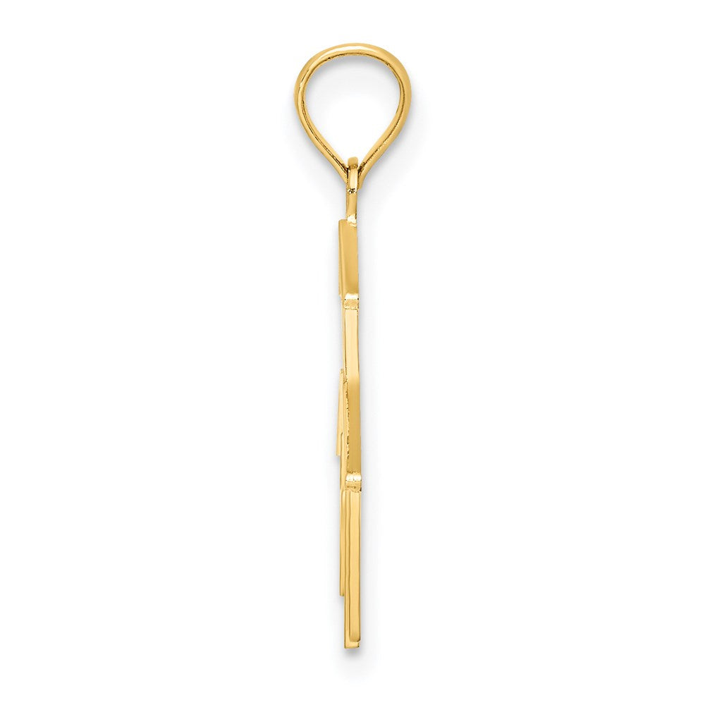 14K Church with Cross On Door Charm