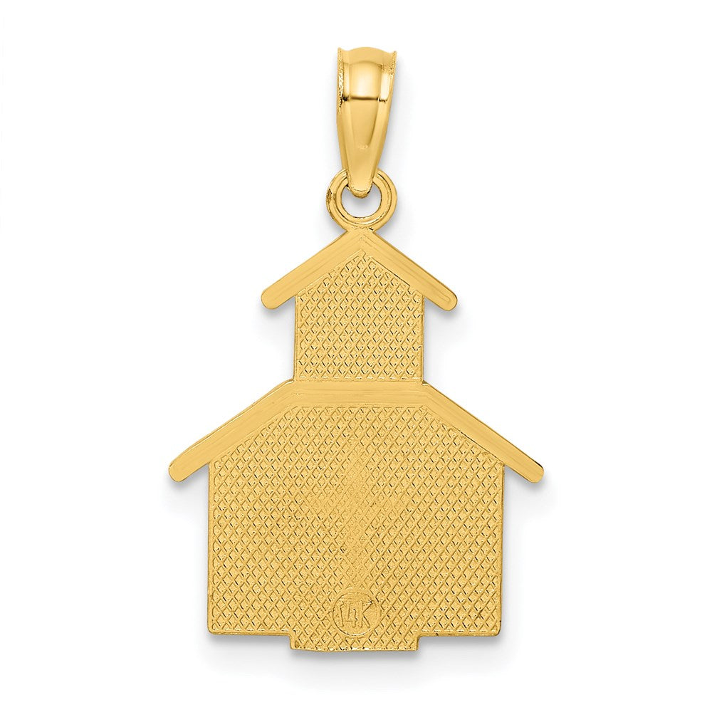 14K Church with Cross On Door Charm