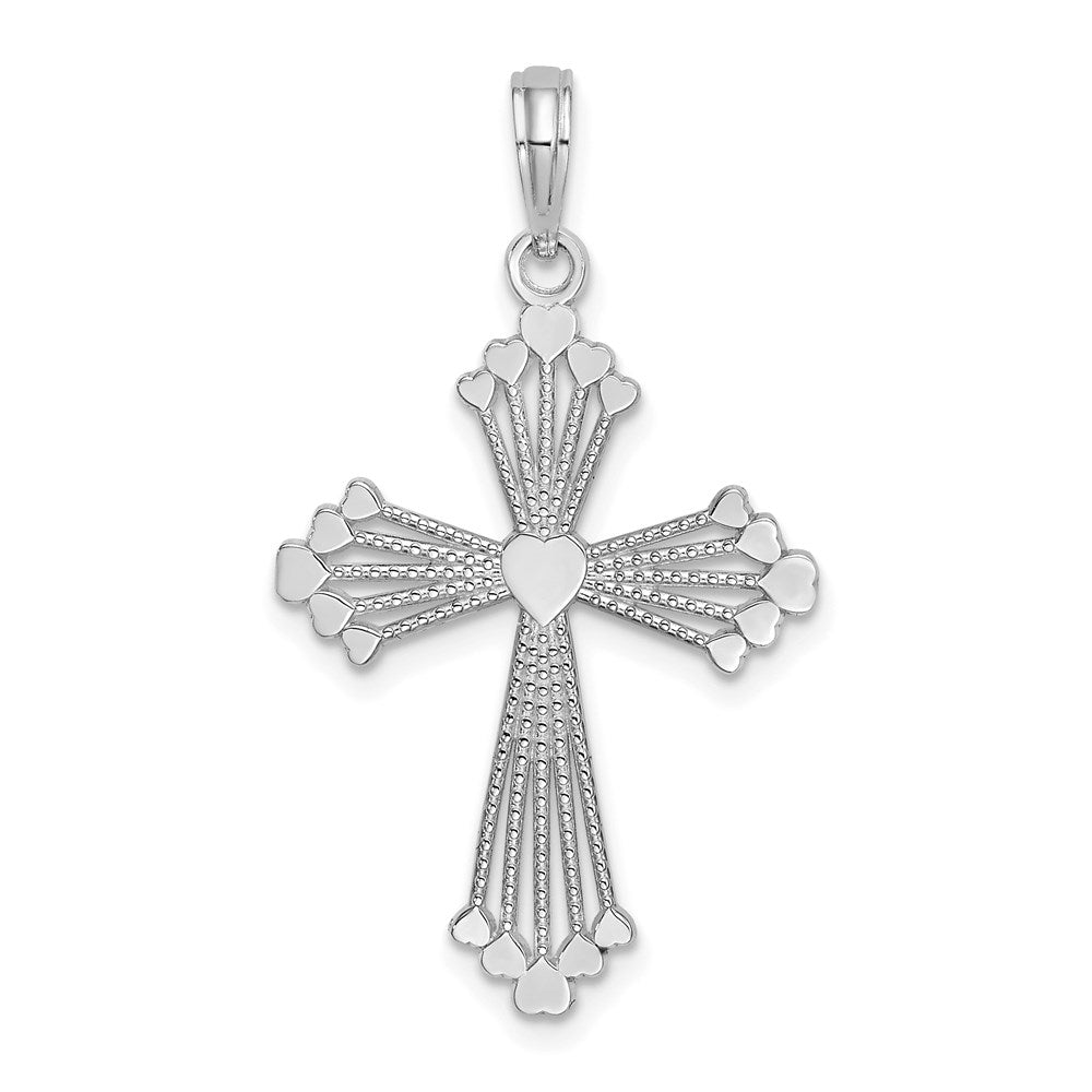 Gold Heart Cross Pendant