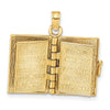 14K 3-D THE JABEZ PRAYER Book 1st Chronicles 4:10 Moveable Pages Pendant