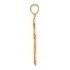 14K Diamond-cut Cross with Fancy Edges Charm