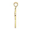 14K Diamond-cut with Satin Edge Lattice Cross Charm