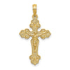 14K Crucifix with Fancy Tips Charm