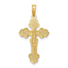 14K Diamond-cut Crucifix with Fancy Tips Charm