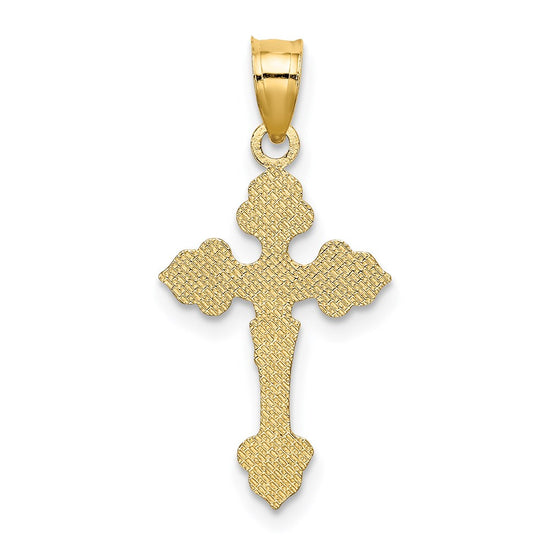 14K Crucifix with Fancy Tips Charm